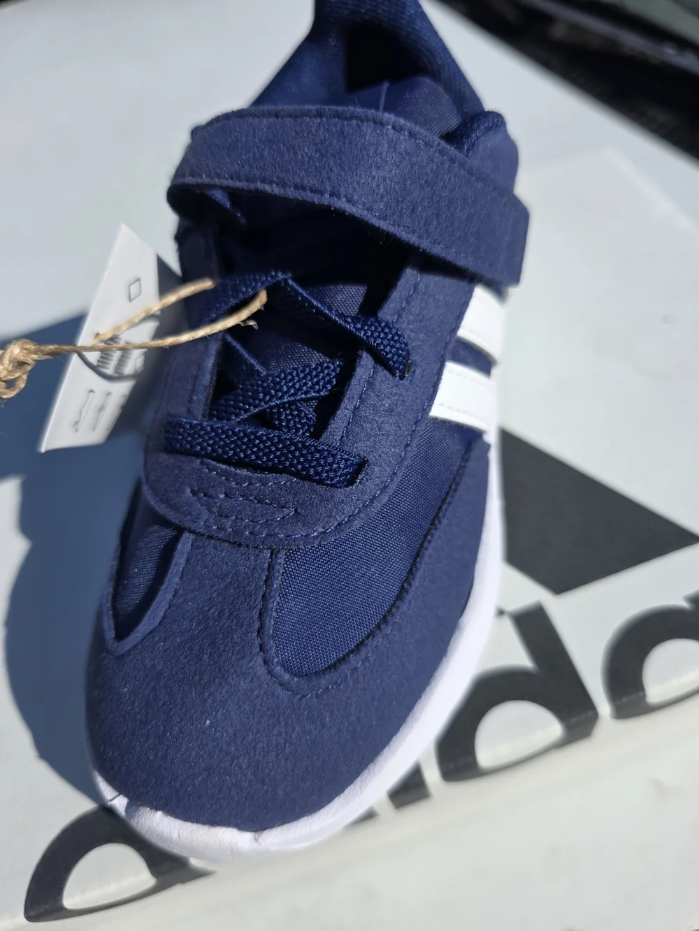 adidas Kids Navy Blue Velcro Athletic Sneakers